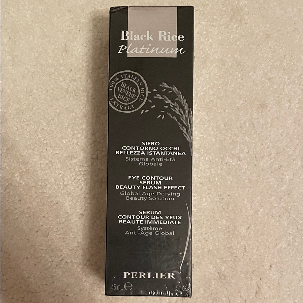 Perlier Black Rice Platinum Eye Contour Serum — Black